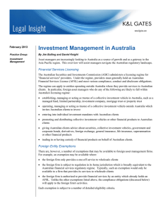 Investment Management in Australia