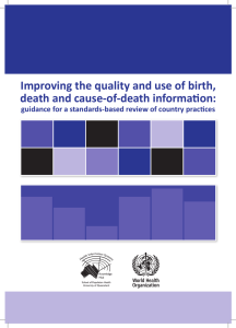 Improving the quality and use of birth, death and cause-of-death information: