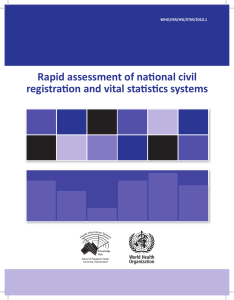 Rapid assessment of national civil registration and vital statistics systems WHO/IER/HSI/STM/2010.1