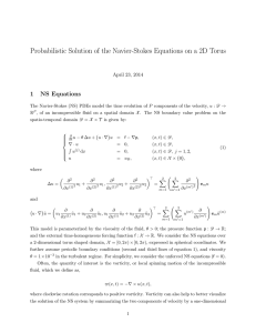 Probabilistic Solution of the Navier-Stokes Equations on a 2D Torus 1
