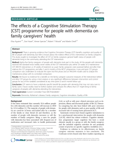 The effects of a Cognitive Stimulation Therapy ’ health family caregivers