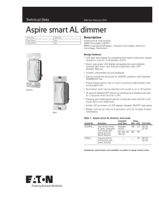 Aspire smart AL dimmer Technical Data Description