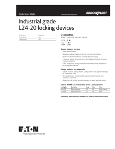 Industrial grade L24-20 locking devices Technical Data Description