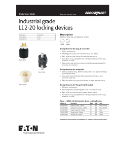 Industrial grade L12-20 locking devices Technical Data Description
