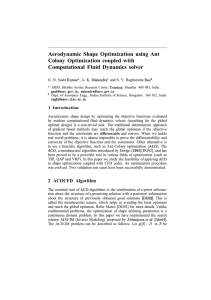 Aerodynamic Shape Optimization using Ant Colony Optimization coupled with