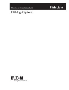 Fifth Light System Planning and Installation Guide