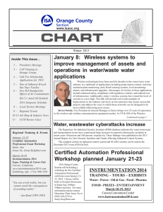 January 8:  Wireless systems to improve management of assets and applications