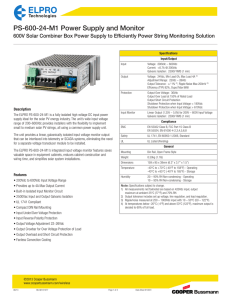 PS-600-24-M1 Power Supply and Monitor