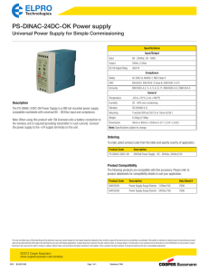 PS-DINAC-24DC-OK Power supply Universal Power Supply for Simple Commissioning