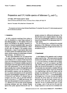Preparation  and  ‘UV/visible spectra of fullerenes C6,, and ... J.P. Hare,  H.W. Kroto  and  R. Taylor