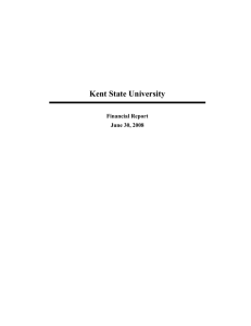 Kent State University  Financial Report June 30, 2008