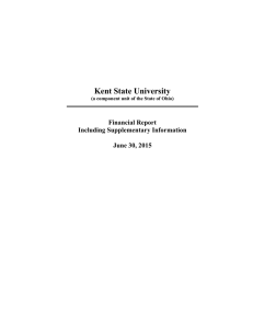 Kent State University  Financial Report Including Supplementary Information