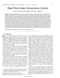 Real-Time Index Concurrency Control