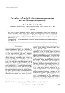 gyrB uncovered by comparative genomics Abstract Introduction