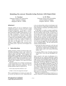 Modeling  Re-entrant  Manufacturing  Systems with  Inspections