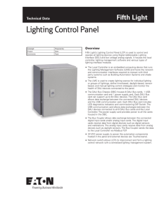 Lighting Control Panel Technical Data Overview