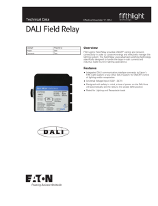 DALI Field Relay Technical Data Overview