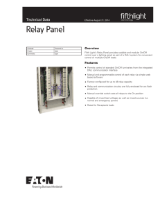 Relay Panel Technical Data Overview