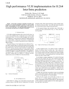 implementation Inter/Intra prediction 1.4-4 performance