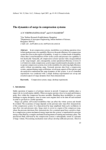 The dynamics of surge in compression systems A N VISHWANATHA RAO