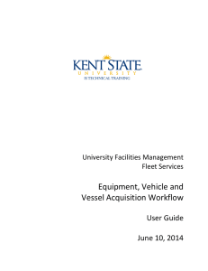 Equipment, Vehicle and Vessel Acquisition Workflow  User Guide