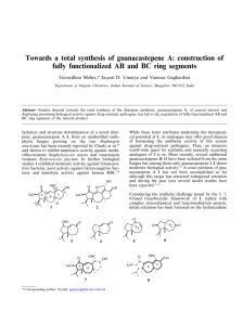 Towards a total synthesis of guanacastepene A: construction of