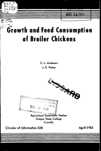 0Orowth of Broiler Chickens and Feed Consumption C30.7