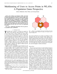 Multihoming of Users to Access Points in WLANs: Q P