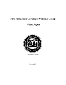 White Paper  Fire Protection Coverage Working Group October 2004