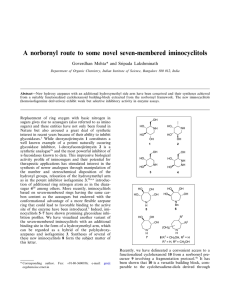 A norbornyl route to some novel seven-membered iminocyclitols