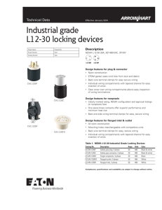 Industrial grade L12-30 locking devices Technical Data Description