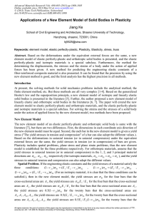 Applications of a New Element Model of Solid Bodies in... Jiang Ke