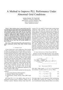 A Method to Improve PLL Performance Under Abnormal Grid Conditions Anirban Ghoshal
