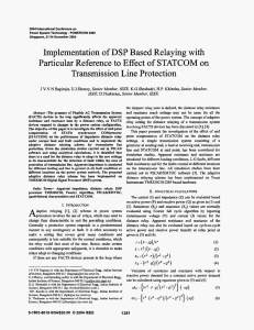 of Reference Implementation DSP Based Relaying with