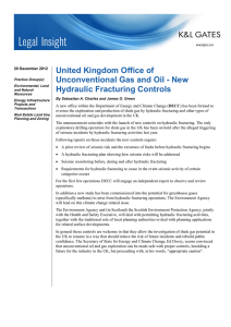 United Kingdom Office of Unconventional Gas and Oil - New Hydraulic Fracturing