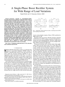 A Single-Phase Boost Rectifier System for Wide Range of Load Variations