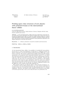 Probing space–time structure of new physics linear collider P