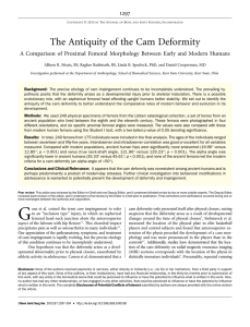 The Antiquity of the Cam Deformity