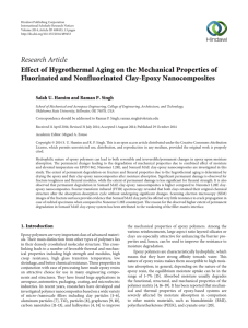 Research Article Effect of Hygrothermal Aging on the Mechanical Properties of