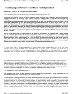 Modelling impact of climate variability on rainfed groundnut