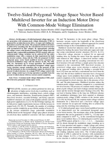 Twelve-Sided Polygonal Voltage Space Vector Based With Common-Mode Voltage Elimination