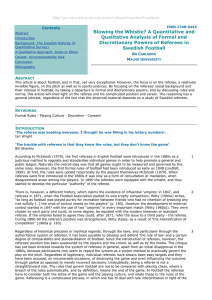 Blowing the Whistle? A Quantitative and Qualitative Analysis of Formal and