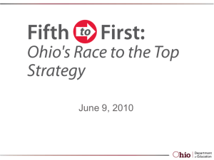 June 9, 2010 Ohio’s Race to the Top Plan Summary