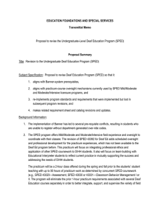 EDUCATION FOUNDATIONS AND SPECIAL SERVICES Transmittal Memo Proposal Summary
