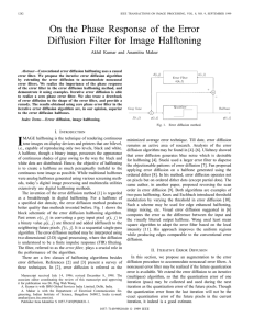 On the Phase Response of the Error