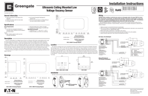 Installation Instructions Wiring General Information Model # VAC-U-0501-R