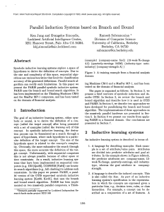 Parallel  Induction  Systems based  on Branch and...