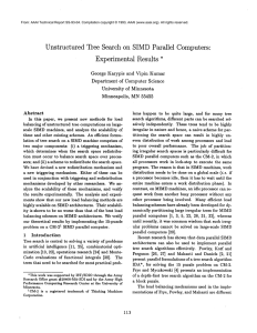 Unstructured Tree Search on SIMD Parallel  Computers: Experimental Results *