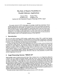 The  Role  of  Massive Parallelism in Parallel