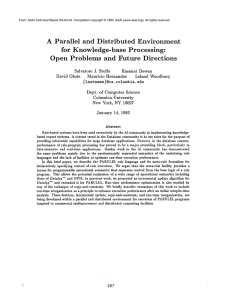 A  Parallel and  Distributed Environment for  Knowledge-base